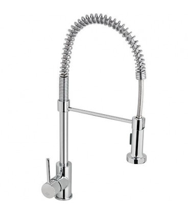 Mitigeur evier Salsa basse pression, avec bec d'ecoulem. extractible, entraxe 222mm, chrome