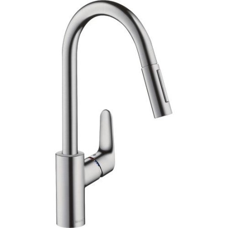 Mitigeur evier Hansgrohe Focus 240 avec douchette extractible + systeme S-Box