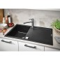 GROHE Evier quartz composite K500 50-C, 1 bac avec egouttoir Lxl: 860x500mm