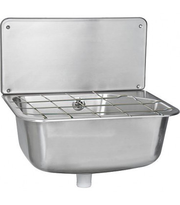 Evier universel inox avec surface écoulement 490x470x360mm avec trop-plein