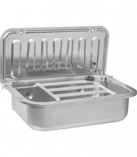 Devidoir en inox vanne d'ecoulement inclus, bouchon et chainette