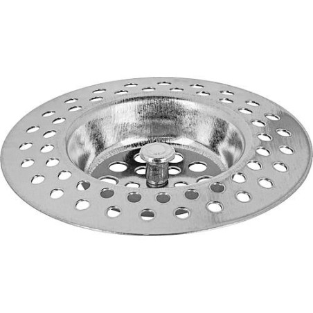 Tamis d'ecoulement en inox Soupape d'ecoulement douche-baignoire 1 1/2'' de dessus diam. 70 mm