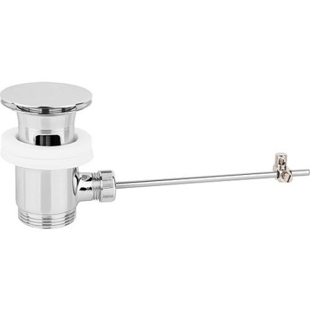 Bonde excentrique 1 1/4" laiton chrome avec bouchon excentrique diam 64mm