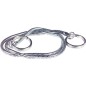 chaine sepentin bilateral avec bague de securite 30 cm convient pour lavabo chrome