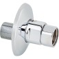 Raccord droit DN15(1/2")male x DN15(1/2") ecrou emballage  :  1 piece, chrome