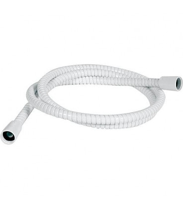 Flexible de douche DN 15-125 cm Powerflex (anti-flambage) blanc bilateral 1/2"- cone ABS"