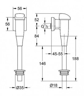 Ecrou de sortie Grohe 42344000