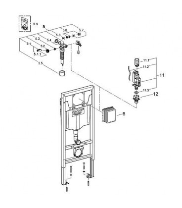 Culot de soupape Grohe 42315 pour GD2 Ref 42315000