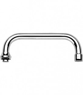 Bec U Grohe 13028, saillie 200 mm pour robinetterie mural de cuisine 1/2", chromé