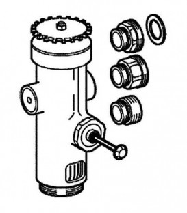 Reservoir de chasse pour robinetterie de rechange WC, basse pression sans valve d arret/ coude d evacuation