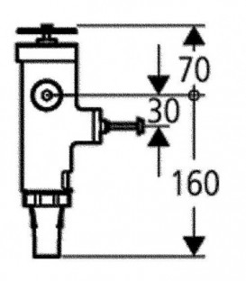 Reservoir de chasse pour robinetterie de rechange WC, basse pression sans valve d arret/ coude d evacuation