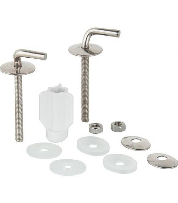 Charnière WC Haro 0302W inox - fixation solide réglage 2 points