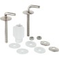 Charnière WC Haro 0302W inox - fixation solide réglage 2 points