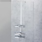 Corbeille de douche Elenis, laiton chromé, 240x330x118mm fixations incluses