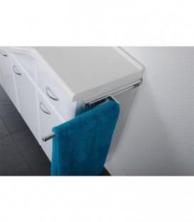 Porte-serviette Egidia extractible, avec 2 supports chromé, 310 à 460 mm