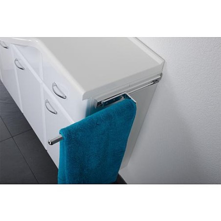 Porte-serviette Egidia extractible, avec 2 supports chromé, 310 à 460 mm