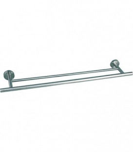 Porte-serviette double Axial L : 700mm, inox matt avec fixation