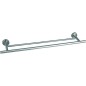 Porte-serviette double Axial L : 700mm, inox matt avec fixation