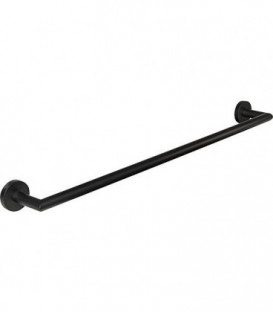 Anneau Porte-serviette Eldrid nero laiton, noir, L : 650mm fixation incluse, angulaire