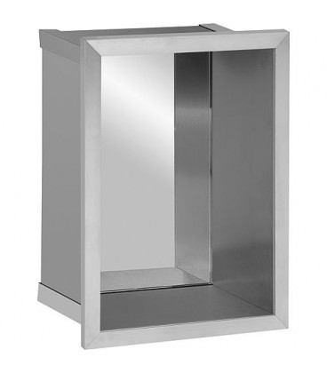 Niche murale avec panneau arriere miroir, profondeur 150 mm lxh : 230x325 mm