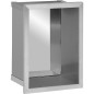 Niche murale avec panneau arriere miroir, profondeur 150 mm lxh : 230x325 mm