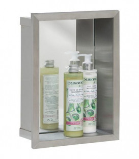 Niche murale avec panneau arriere miroir, profondeur 150 mm lxh : 230x325 mm