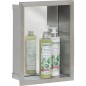 Niche murale avec panneau arriere miroir, profondeur 100 mm lxh : 235x325 mm