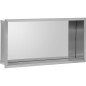 Niche murale avec panneau arriere miroir, profondeur 100 mm lxhx : 625x325 mm