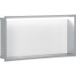 Niche mural, paroi vitree blanche profondeur 100mm, lxh: 625x325mm avec eclairage LED