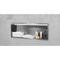 Niche mural, paroi vitree blanche, profondeur 150mm, lxh: 925x325mm avec eclairage LED