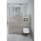 WC container mural, 2 portes pour carrelage, 1 derouleur, 1 casier, butee gauche, 185x831mm