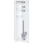 Niche mural WC, interieur blanc 2x portes vitrees blanches,2 etag. lxh:180x825mm, butee droite