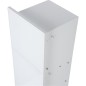 Niche mural WC, interieur blanc 2x portes vitrees blanches,2 etag. lxh:180x825mm, butee droite