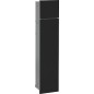 Niche murale WC 2 portes noires 1 casier derouleur + 1 casier lXH : 180x825 mm, ouverture droite