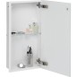 Niche murale, 1 porte blanche verre 2 casiers, profondeur 100 mm lxh : 323x625 mm