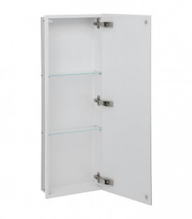 Niche murale, 1 porte blanche verre 3 casiers, profondeur 100 mm lxh : 323x925 mm