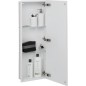 Niche murale, 1 porte blanche verre 3 casiers, profondeur 100 mm lxh : 323x925 mm