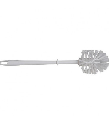 Brosse WC, plastique ronde PPN 75mm, couleur : blanche