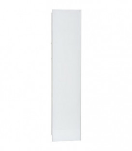 Niche mural WC, interieur blanc 1xporte vitree blanc,2 etageres lxh:180x825mm, butee gauche