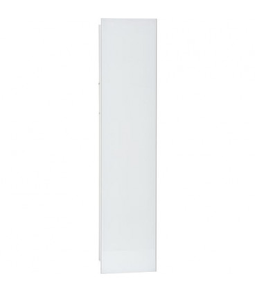 Niche mural WC, interieur blanc, 1 porte vitree blanche,2 etageres lxh:180x825mm, butee droite