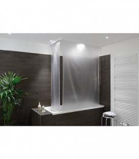 Rideau de douche Design pour cassette vide, blanc, 1280x2400 mm EMAGA 100% Vinyle