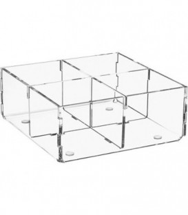 Box de rangement en plexiglas transparent 120x120x50mm