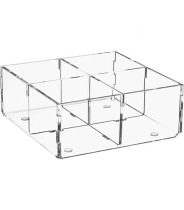 Box de rangement en plexiglas transparent 120x120x50mm