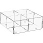 Box de rangement en plexiglas transparent 120x120x50mm