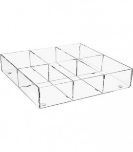 Box de rangement en plexiglas transparent 240x240x50mm