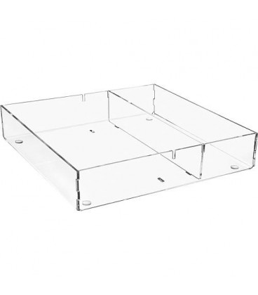 Box de rangement en plexiglas transparent 240x240x50mm