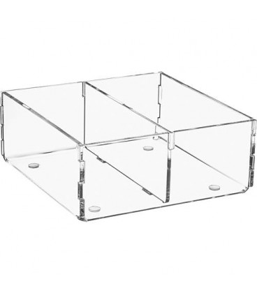 Box de rangement en plexiglas transparent 120x120x50mm