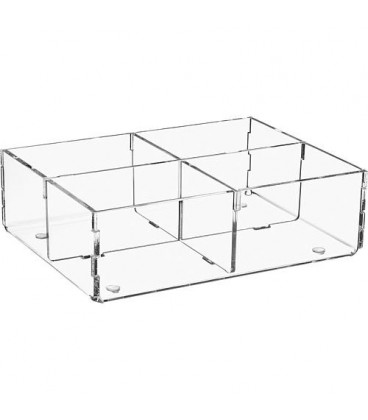 Box de rangement en plexiglas transparent 160x120x50mm