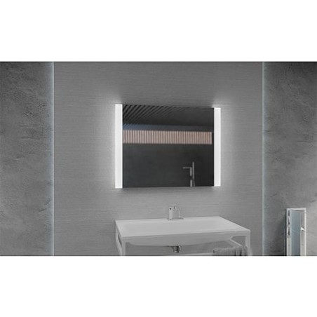 Miroir LED Eira 2.0 IP 20 230 V-10, 6W, sans interrupteur a bascule, lxhxp: 800x600x25mm