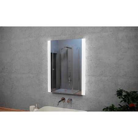 Miroir LED Eira 2.0 IP 20 230 V-14, 4W, sans interrupteur a bascule, lxhxp: 600x800x25mm